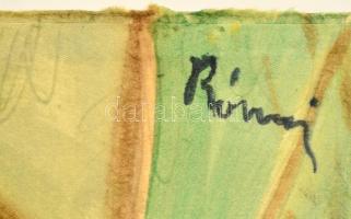 Rónai jelzéssel: Sétáló hölgy. Akvarell, papír, 42×31 cm