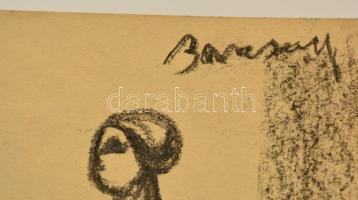 Barcsay jelzéssel: Barátnők. Szén, papír, 30×21 cm