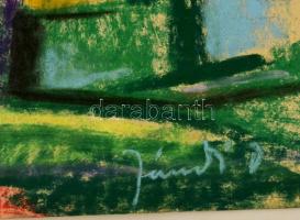 Jándi jelzéssel: Park részlet. Pasztell, papír, 28×40 cm