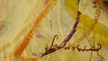 Szabó jelzéssel: Női fej. Olaj, farost,  55×39 cm