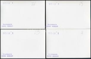 1973 Budapest, a Metró Vállat speciális járművei, 10 db vintage fotó, datált és jelzett, 9x14 cm