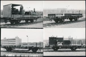 1973 Budapest, a Metró Vállat speciális járművei, 10 db vintage fotó, datált és jelzett, 9x14 cm