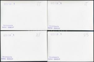 1973 Budapest, a Metró Vállat speciális járművei, 10 db vintage fotó, datált és jelzett, 9x14 cm