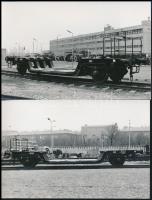 1973 Budapest, a Metró Vállat speciális járművei, 10 db vintage fotó, datált és jelzett, 9x14 cm