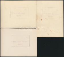 Dulovits Jenő (1903-1972) budapesti fotóművész hagyatékából 3 db pecséttel jelzett vintage fotó, 9x1...