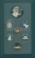 Kanada 1995. 1c-1$ 6klf db + 1$ Ag "Hudson öböl", exkluzív szettben T:PP Díszdobozban, tanúsítvánnyal!