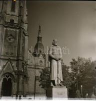 cca 1968 Budapest, X. kerület, kőbányai városképek, épületfotók, utca képek, stb., 21 db vintage neg...