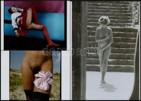 cca 1977 Izgalmas helyzetek, 8 db vintage negatív (24x36 mm), + 7 db mai nagyítás (18x25 cm és 10x15...