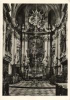 Jászó, Jászóvár, Jasov; Premontrei kanonokok prépostsága, templom belső, oltár / Premontré provostry, castle church, interior, altar (EK)