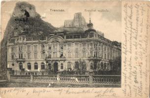1905 Trencsén, Trencín; vár, Erzsébet szálloda / castle, hotel (EB)