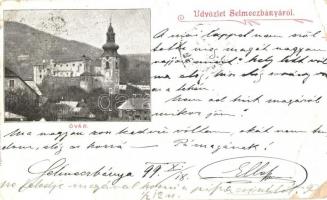 1899 Selmecbánya, Schemnitz, Banska Stiavnica; Óvár / castle, church (EB)