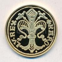DN "Magyar aranypénzek utánveretben - Károly Róbert aranyforint " aranyozott Ag emlékérem ...