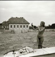 cca 1978 A fiatalság szépsége, szolidan erotikus felvételek, 4 db vintage negatív (6x6 cm), + 7 db m...