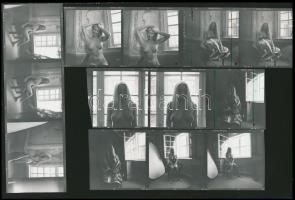 cca 1989 Menesdorfer Lajos (1941-2005) budapesti fotóművész hagyatékából 26 db vintage fotó (6x6 cm és 24x18 cm) + 6 db vintage negatív (6x6 cm és 4x6 cm), a negatívok és a pozitív fényképek között nincs összefüggés