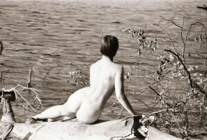 cca 1975 Partra vetett sellő, szolidan erotikus felvételek, 21 db vintage negatív, 24x36 mm