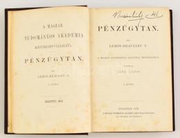 Leroy-Beaulieu P.: Pénzügytan I. kötet. Fordította: Láng Lajos. Bp.,1879, MTA. Kiadói aranyozott egé...