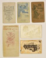 cca 1880-1910 Portrék, 6 db keményhátú fotó vidéki műtermekből (Szigeti, Rákospalota-Újfalu; Fái, Gy...