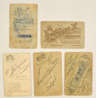 cca 1880-1910 Portrék, 6 db keményhátú fotó budapesti műtermekből (Eller, Ganz, Stiegler, stb.), kül...