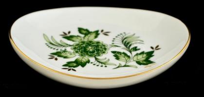 Hollóházi karmos váza és tálka, matricás, jelzett, hibátlan, m: 16 cm, 12×10 cm