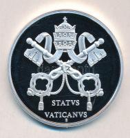 Vatikán ~2005. "X. Pius pápa" ezüstözött multicolor emlékérem (40mm) T:PP 
Vatican ~2005....