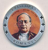 Vatikán ~2005. XI. Pius pápa ezüstözött multicolor emlékérem (40mm) T:PP  Vatican ~2005. Pope Pivs XI silver-plated multicolour medallion (40mm) C:PP