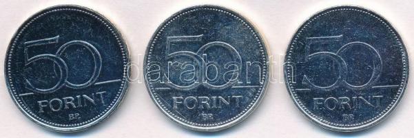 1992- 50Ft ezüstözött Cu-Ni (3xklf) "Nagy Magyarok / Eötvös József, Batthyány Lajos, Petőfi Sán...