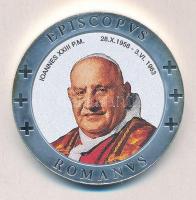 Vatikán ~2005. XXIII. János pápa ezüstözött multicolor emlékérem (40mm) T:PP  Vatican ~2005. Pope Ioannes XXIII silver-plated multicolour medallion (40mm) C:PP