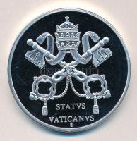 Vatikán ~2005. "XXIII. János pápa" ezüstözött multicolor emlékérem (40mm) T:PP 
Vatican ~...