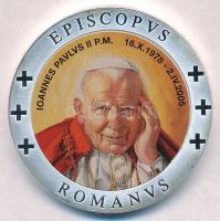 Vatikán ~2005. II. János Pál pápa ezüstözött multicolor emlékérem (40mm) T:PP  Vatican ~2005. Pope Ionnaes Pavlvs II silver-plated multicolour medallion (40mm) C:PP