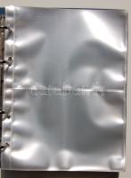 Lindner képeslapalbum, gyűrűs, 50db albumlappal, 200 férőhellyel, bordó színben, régi képeslapokhoz, új!