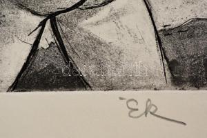 Ék Sándor (1902-1975): Fürdőző aktok. Rézkarc, papír, jelzett, 34×24 cm