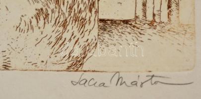 Lacza Márta (1946- ): Kodály Zoltán: Székelyfonó. Rézkarc, papír, jelzett, 20×27 cm