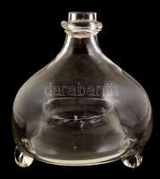 Fújt üveg légyfogó, kis csorbákkal, m: 15 cm