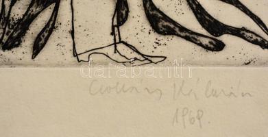 Csohány Kálmán (1925-1980): Sebestyén. Rézkarc, papír, jelzett, 27×21 cm