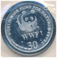 1986. "30 éves a WWF / Mandarin réce" jelzett Ag emlékérem német nyelvű tanúsítvánnyal és ...
