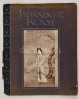 cca 1910 Binyon, Laurence: Japanische Kunst; Marquardt & Co. Fénnyomatokat tartalmazó mappa. Borítón szakadással / With heliogravures and torn binding.