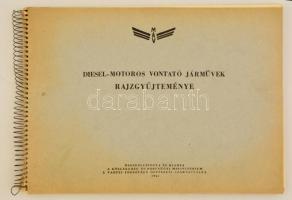 Diesel-motoros vontató járművek rajzgyűjteménye. Bp.,1967, Közlekedés- és Postaügyi Minisztérium I. Vasúti Főosztály Gépészeti Szakosztálya. Kiadói spirálkötés.