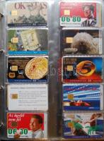 Telefonkártya gyűjtemény magyar albumban, 246db használt és 138db külföldi nem albumban