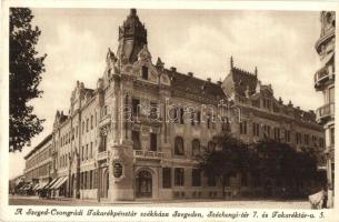 Szeged, Szeged-Csongrádi Takarékpénztár székháza. Széchenyi tér 7. és Takaréktár utca 5. (Rb)