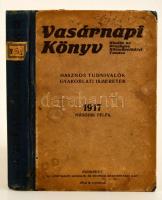 1917 Vasárnapi könyv. II. félév. Bp., Athenaeum. Kiadói félvászon-kötés, foltos, kopott borítóval, kissé sérült félvászon-kötés. Benne az első világháborút érintő fotókkal, írásokkal is.