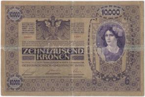 1918. 10.000K piros "MAGYARORSZÁG" felülbélyegzéssel T:III- ragasztott
Adamo K40