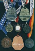 1971-95. Diákversenyek sportérméi szalaggal + 4db jelvény T:1,2