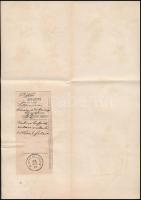 1896 Mosonszentandrás, Katonabeszállásolási pótadó utalvány szelvény okmányon
