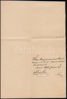 1898 Puszta Somorja, erdőkezelési járulék, utalvány szelvény okmányon