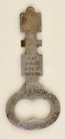 Miller Lock Philadelphia páncélszekrény kulcs, h: 5 cm