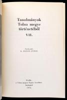 Tanulmányok Tolna megye történetéből III-IX.,XI. kötetek, összesen 8 db. Szerk.: Puskás Attila. K. B...