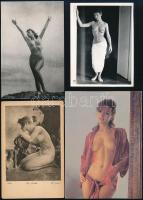 7 db finoman erotikus fotó és képeslap, 12x9 és 15,5x11 cm közti méretben