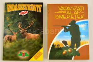 2 vadászkönyv: Vadászati alapismeretek. Szerk.: Dr. Borzsák Benő. Bp.,1988, Mezőgazdasági Kiadó. Kiadói papírkötés. + Vadászévkönyv 2000.