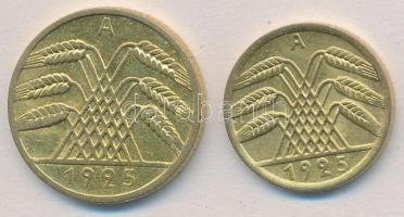 Németország / Weimari Köztársaság 1925A 5pf Al-Br + 10pf Al-Br T:2
Germany / Weimar Republic 1925A ...