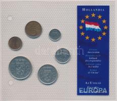 Hollandia 1969-1980. 1c-2 1/2G (6xklf) Az utolsó Gulden forgalmi pénzek forgalmi sor T:1 Netherlands 1969-1980. 1 Cent - 2 1/2 Gulden (6xdiff) The last Gulden coins coin set C:UNC